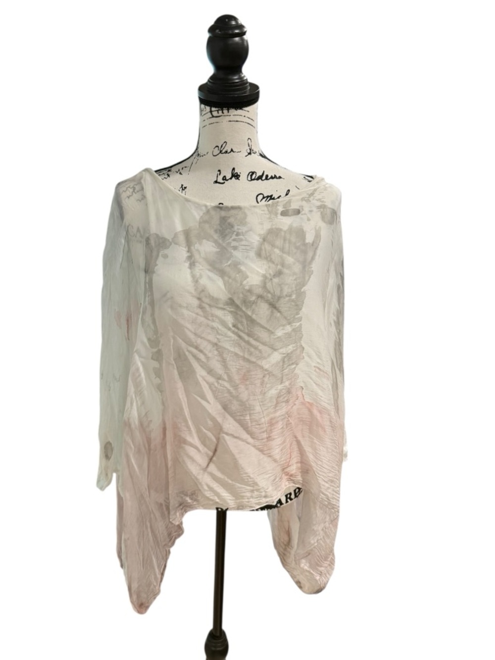 Scandal Italy Women’s Boho Asymmetrical Lav Top White Size One Size